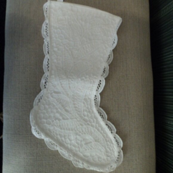 Battenburg Lace Christmas Stocking - Picture 1 of 4